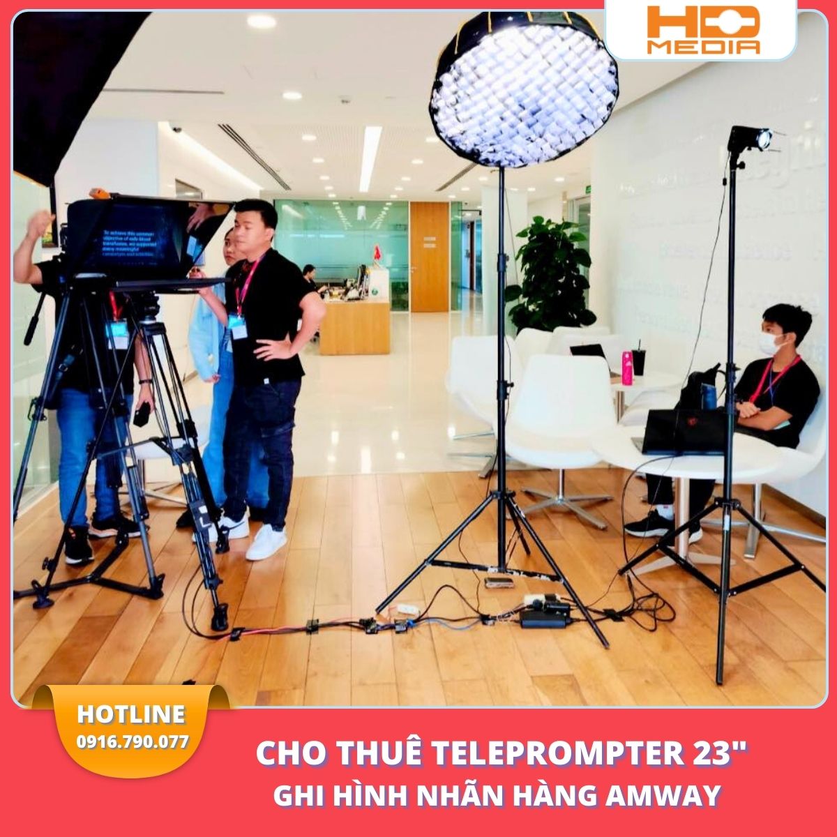 Máy nhắc chữ Teleprompter cho thuê tại HDMedia